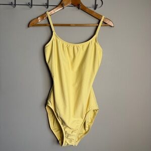 Talbots Women's Classic One Piece Swimsuit Yellow Size 12L‎ Beach Pool Vacation